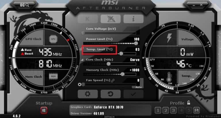 What is the danger zone temperature for a GPU?